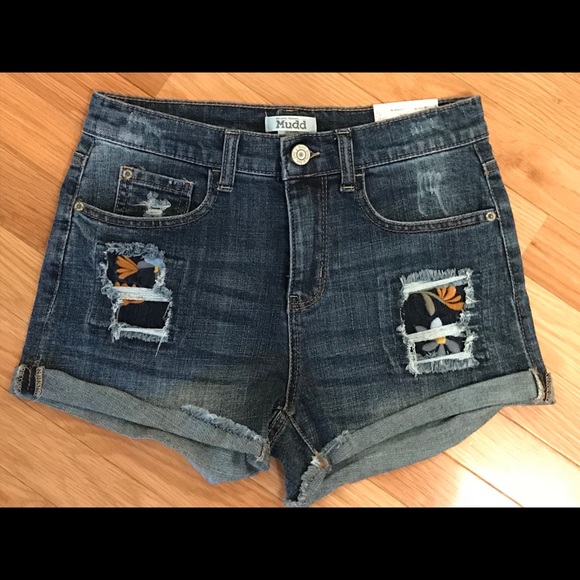 Mudd Pants - Mudd High Rise Destructed Shorts